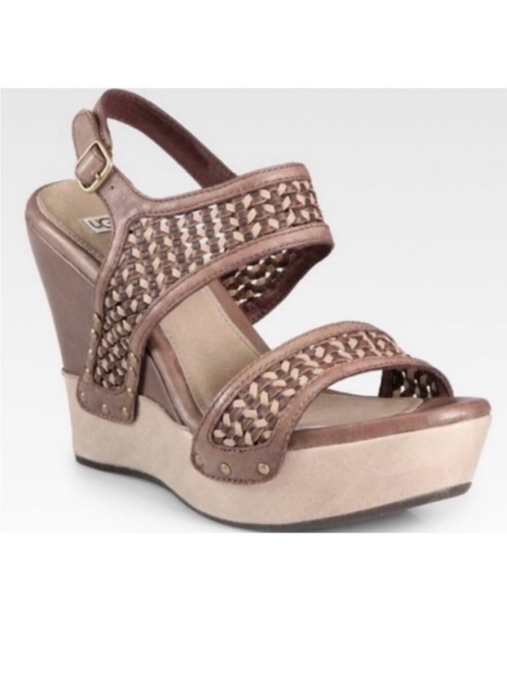 UGG Women's Brown Wedge Sandals